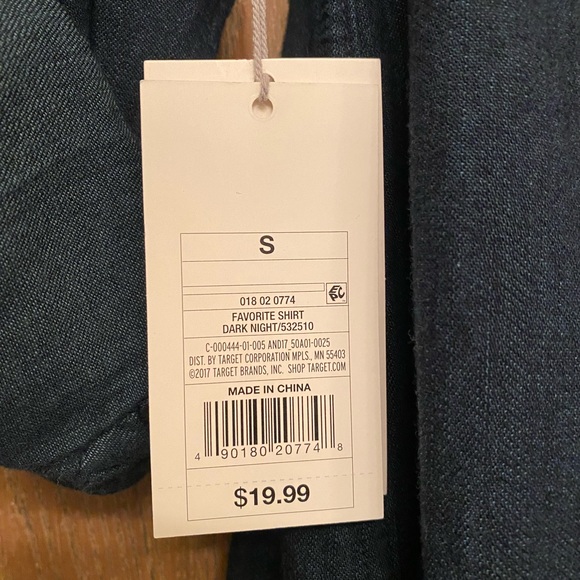 Dark Wash Jean Button-Down Shirt - Picture 3 of 4